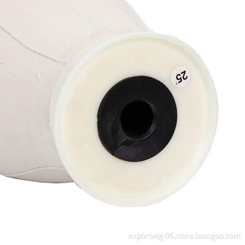 High Quality Wholesale Canvas Cork Head Mannequin Hair Extension Tools White Canvas Block Head for Styling Hair